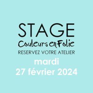 Stage le mardi 27 février 2024 Couleurs-en-Folie Isabelle-Lafolie Lille Marcq-en-Baroeul stage vacances scrapbooking scrap mini-album