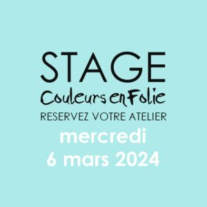 Stage le mercredi 6 mars 2024 Couleurs-en-Folie Isabelle-Lafolie Lille Marcq-en-Baroeul stage vacances scrapbooking scrap mini-album